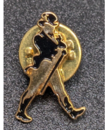 Johnnie Walker Striding / Walking Man Lapel Hat Pin - Black Enamel &amp; Gol... - £7.83 GBP