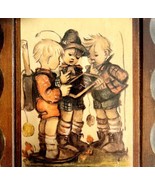 Hummel Wood Matte Print Art Boys At School Vintage 1982 Farmhouse Wall D... - $27.40 CAD