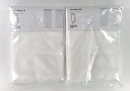 IKEA Murruta Curtains 57”x 98&quot; Panels White Wavy Sheer Wave - 4 Panels T... - £114.74 GBP