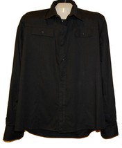 Xagon Man Black Men&#39;s Dress Italian Shirt Size 2XL P.O Run smaller size  - $27.75
