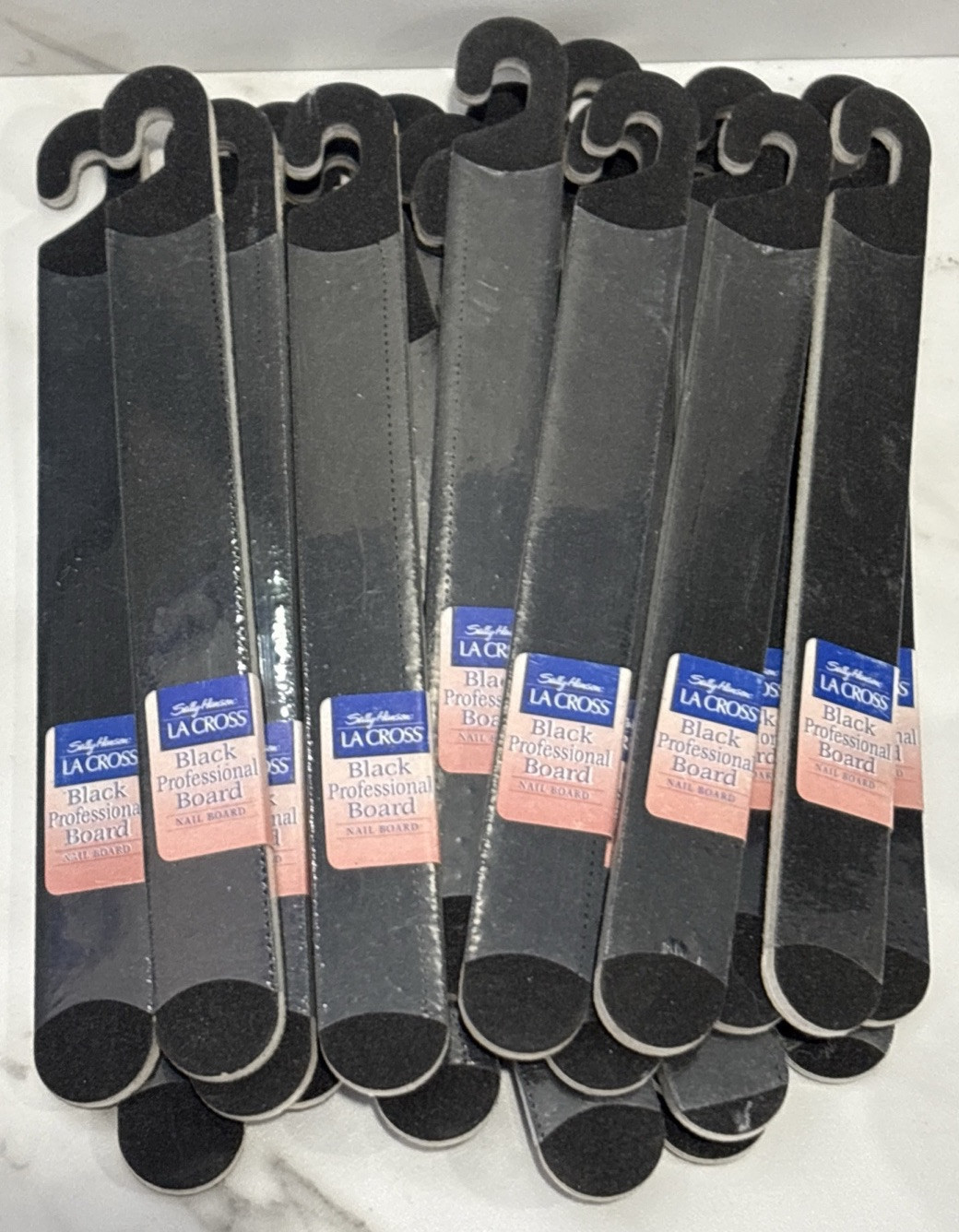 24 Sally Hansen La Cross Black Professional Nail Board File Sealed - $23.51