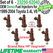 Brand New OEM Denso 6Pcs HP Upgrade Fuel Injectors for 1999-2004 Toyota 3.4L V6 - £351.15 GBP