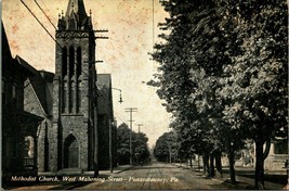 Methodist Church West Mahoning Street Punxsutawney Pennsylvania PA 1909 Postcard - £10.48 GBP