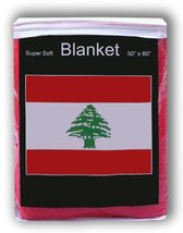Super Soft Lebanese Flag Fleece Blanket 5 ft x 4.2 ft. Lebanon Throw Cov... - £14.17 GBP