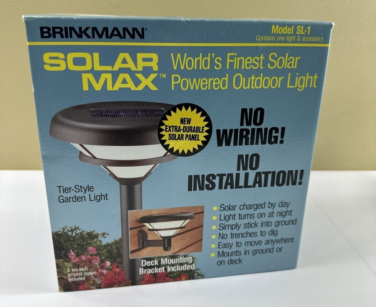 Brinkmann 821-1000-0 solar light NEW SL-1 - NIB - Free Shipping - $19.97