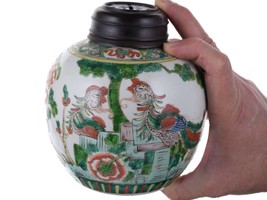 Antique Chinese Famille Rose Ginger/potpourri Jar - $222.75