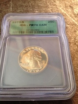 1970-S Washington Quarter  Proof 70 Cameo ICG - £216.31 GBP