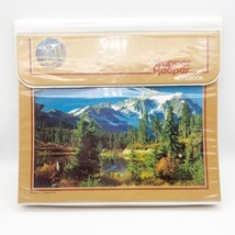 VINTAGE 80s TRAPPER KEEPER mead Binder mountain scene photography With Folders - £78.62 GBP