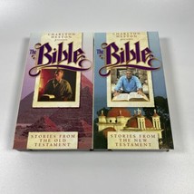 CHARLTON HESTON THE BIBLE VHS 2 Tapes OLD &amp; NEW TESTAMENTS Reader’s Digest - £5.24 GBP
