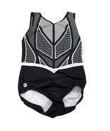 Sylvia P Childs Black &amp; White One-Piece Leotard Size 8 - €37,07 EUR