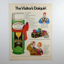 Vtg Calvert&#39;s Cocktails Daiquiri The Visitors Daiquiri Goof Proof Print Ad - £10.67 GBP