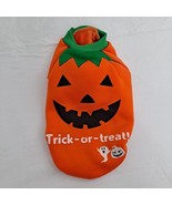 Dog Sweatshirt Halloween Pumpkin Trick Or Treat Jack O&#39;Lantern Orange M - £10.16 GBP