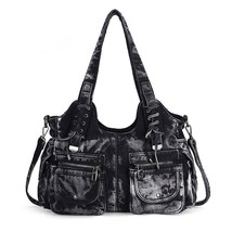 Fashion Women Bag Vintage Casual Denim Handbag Lady Large Capacity Jeans Tote We - £58.67 GBP