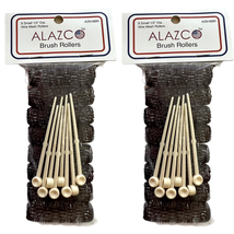 Alazco 16 Pc Vintage Style Hair Roller Mini Small Brush Rollers &amp; Pins Mesh Hair - £10.63 GBP