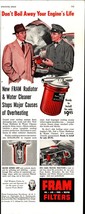 Vintage 1952 Fram Oil Filters Cartridges Full Page Original Color Ad  e3 - £19.27 GBP