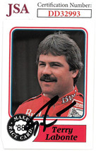 Terry Labonte signed NASCAR 1988 Maxx Charlotte Racing Trading Card #63- JSA Hol - £26.69 GBP