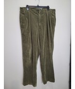 Vintage Polo Ralph Lauren Pants Men 37 x 31  Corduroy Pleated Green - $28.45