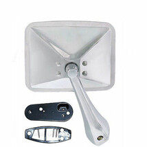 70 71 72 Chevy Truck Square Rectangle Chrome Outside Rear View RH Door M... - £37.37 GBP