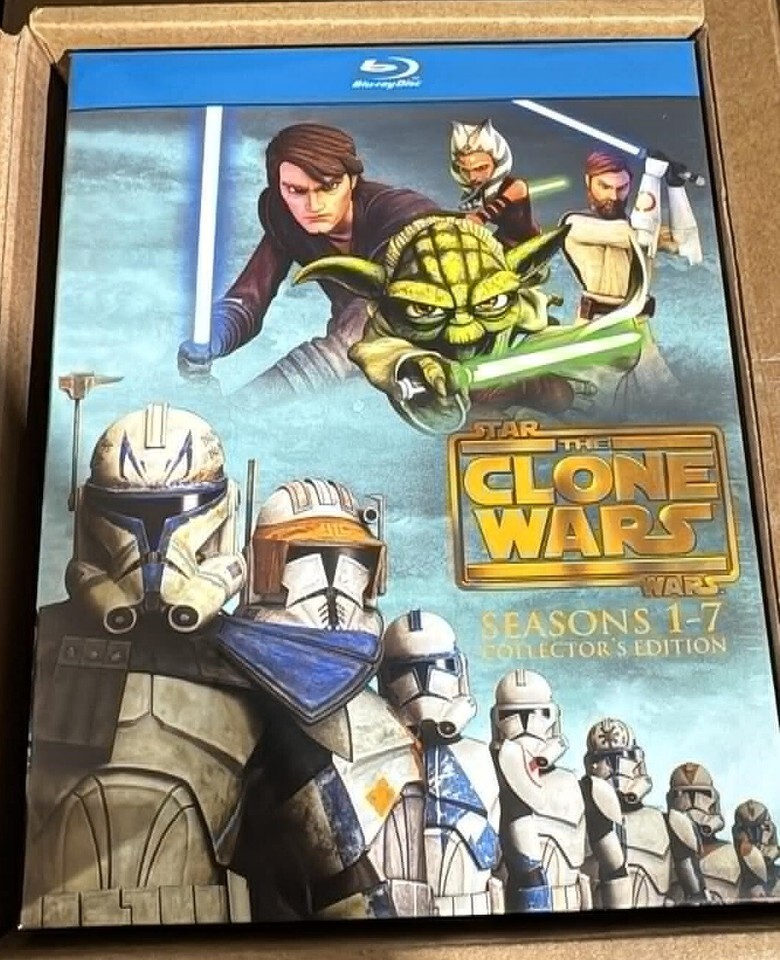 Star Wars The Clone Wars: The Complete Series, Seasons 1-7 (Blu-Ray, 12-... - $47.01