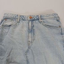 & Denim RN#101255 Women's Blue Front Button & Slit Denim Skirt Size Medium image 12