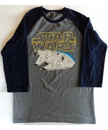 Men&#39;s Star Wars Digitized Millennium Falcon 3/4 Sleeve T-Shirt - Size M ... - £10.54 GBP