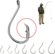 Fishing 120 Large Hooks Saltwater Catfish Assortment Hook Catfishing Circle - £19.97 GBP