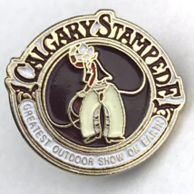 Calgary Stampede Pin Vintage Gold Tone Enamel Small - $12.49