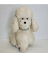 Vintage 1985 24K Polar Puff Vintage White Poodle Dog Andrea Plush Silver... - $33.65