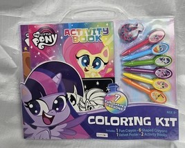 My Little Pony Coloring Kit 1 Fun Crayon, 6 Shaped Crayons Velvet Poster 2 Books image 2