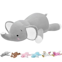4.2Lbs 23&quot; Elephant Weighted Stuffed Animals, Elephant Plush Hugging Pillow For  - £32.06 GBP