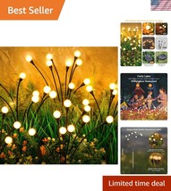Versatile Solar Firefly Lights - Set of 6 with 48 Bright LEDs for All Se... - $1,064.87 MXN