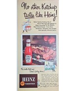 HEINZ 57 VARIETIES - 1950 Vintage Print Ad - KETCHUP -&quot;Good Eating Here!... - $12.67