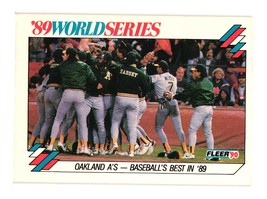 1990 Fleer #12 Oakland A&#39;s - Baseball&#39;s Best in &#39;89 Oakland Athletics - $3.00