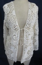 NWT Capri Sioni Open Crochet lace Cardigan Sz M - £15.69 GBP