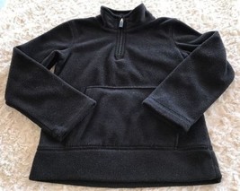 Danskin Girls Black Pullover Long Sleeve Fleece Shirt Front Pocket XS 4-5 - £2.34 GBP