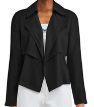 bar III Womens Open Front Trench Jacket,Size Medium,Black - £93.01 GBP