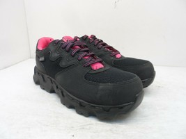 Timberland PRO Women&#39;s Powertrain Alloy-Toe Work Shoes 92669 Black/Pink 7.5M - £50.71 GBP