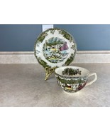 The Friendly Village Ice House Johnson Bros. Vintage  Tea Cup And Saucer... - $276.31 MXN