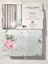 Laura Ashley Shabby Chic Pink Roses Floral Shower Curtain 72&quot; x 72&quot; - £36.45 GBP