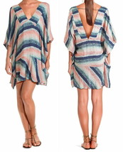 $178 ViX Flowy Swim Cover-Up Small 6 8 SOFT V Back Strap Caftan Tunic Br... - £47.51 GBP