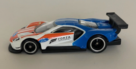 FORD GT Race Forza Hot Wheels Car 1:64 Mattel DTW92 Blue White Orange 2016 - £8.61 GBP