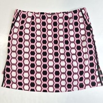 Golftini Skort 6 Long Pink Hexagon Pattern Activewear Tennis Skirt Short... - £20.08 GBP