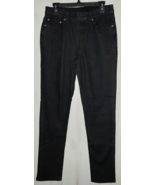 EXCELLENT WOMENS DG2 by Diane Gilman FIVE POCKET BLACK PULL ON JEANS  SI... - €28,38 EUR