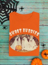 GHOST DOGS Buddies Halloween Pumpkin Unisex Halloween T-shirt | Spooky S... - £23.89 GBP