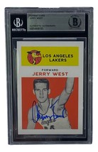 Jerry West Signed LA Lakers Reprint 1961 Fleer Rookie Card #43 BAS - £92.70 GBP