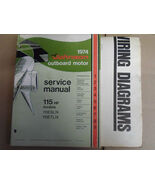 1974 Johnson Outboards Service Manual 115 HP &amp; Outboard Wiring Set OEM B... - $112.03 CAD