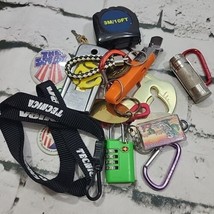 Junk Drawer Lot Hiking Camping Tools Home Assorted Bottle Openers Carabiners Vtg - £23.35 GBP