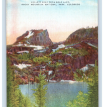 Hallett Peak Bear Lake Rocky Mountain Postcard Linen Vintage National Pa... - £10.94 GBP