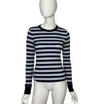 Aerie Women&#39;s Top Blue Striped Long Sleeve Shirt Size Small - £14.88 GBP