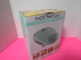 Nostalgia My Mini Personal Sandwich Panini  Maker Aqua Color New In Seal... - £15.48 GBP